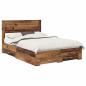 Preview: Bettrahmen mit Kopfteil Altholz 140 x 190 cm Holzwerkstoff