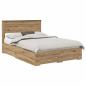 Preview: Bettrahmen mit Schubladen mit Kopfteil Holzwerkstoff
