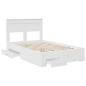Preview: Bettrahmen mit Schubladen mit Kopfteil Holzwerkstoff