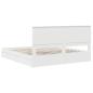 Preview: Aufbewahrungsbett mit Kopfteil Weiß 180 x 200 cm Holzwerkstoff