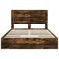 Preview: Aufbewahrungsbett Geräucherte Eiche 160 x 200 cm Holzwerkstoff