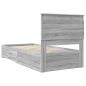 Preview: Bettrahmen Graues Sonoma 100 x 200 cm Holzwerkstoff