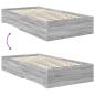 Preview: Bettrahmen Graues Sonoma 100 x 200 cm Holzwerkstoff