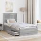 Preview: Bettrahmen Graues Sonoma 100 x 200 cm Holzwerkstoff
