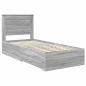 Preview: Bettrahmen Graues Sonoma 100 x 200 cm Holzwerkstoff
