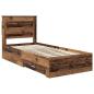 Preview: Bettrahmen mit Schubladen Altholz 90 x 190 cm Holzwerkstoff