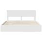 Preview: Aufbewahrungsbett mit Kopfteil Weiß 180 x 200 cm Holzwerkstoff