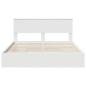 Preview: Aufbewahrungsbett mit Kopfteil Weiß 160 x 200 cm Holzwerkstoff