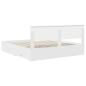 Preview: Bettrahmen mit Kopfteil Weiß 180 x 200 cm Holzwerkstoff