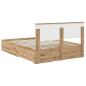 Preview: Bettrahmen Artisan-Eiche 140 x 190 cm Holzwerkstoff