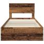 Preview: Bettrahmen mit Kopfteil Altholz 100 x 200 cm Holzwerkstoff