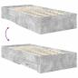 Preview: Bettrahmen mit Kopfteil Beton Grau 90 x 190 cm Holzwerkstoff