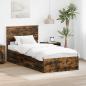 Preview: ARDEBO.de - Bettrahmen Räuchereiche 90 x 190 cm Holzwerkstoff