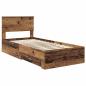 Preview: Bettrahmen mit Schubladen Altholz 90 x 190 cm Holzwerkstoff