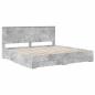 Preview: Bettrahmen mit Kopfteil Beton Grau 200 x 200 cm Holzwerkstoff