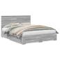 Preview: Bettrahmen Graues Sonoma 160 x 200 cm Holzwerkstoff