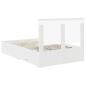 Preview: Bettrahmen mit Kopfteil Weiß 120 x 190 cm Holzwerkstoff