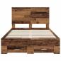 Preview: Bettrahmen mit Kopfteil Altholz 120 x 190 cm Holzwerkstoff