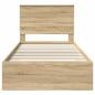 Preview: Bettrahmen mit Kopfteil Sonoma-Eiche 100 x 200 cm Holzwerkstoff