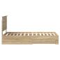 Preview: Bettrahmen mit Kopfteil Sonoma-Eiche 90 x 200 cm Holzwerkstoff