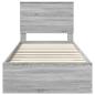 Preview: Bettrahmen mit Kopfteil Graues Sonoma 90 x 200 cm Holzwerkstoff