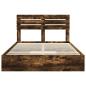Preview: Aufbewahrungsbett Geräucherte Eiche 160 x 200 cm Holzwerkstoff