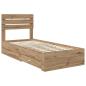 Preview: Bettrahmen mit Kopfteil Artisan-Eiche 90 x 200 cm Holzwerkstoff