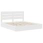 Preview: Aufbewahrungsbett mit Kopfteil Weiß 180 x 200 cm Holzwerkstoff