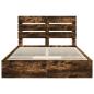 Preview: Aufbewahrungsbett Geräucherte Eiche 160 x 200 cm Holzwerkstoff