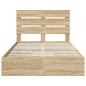 Preview: Aufbewahrungsbett Sonoma-Eiche 135 x 190 cm Holzwerkstoff