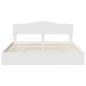 Preview: Aufbewahrungsbett mit Kopfteil Weiß 180 x 200 cm Holzwerkstoff