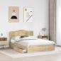 Preview: Aufbewahrungsbett Sonoma-Eiche 160 x 200 cm Holzwerkstoff
