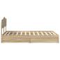 Preview: Aufbewahrungsbett Sonoma-Eiche 135 x 190 cm Holzwerkstoff