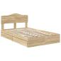 Preview: Aufbewahrungsbett Sonoma-Eiche 135 x 190 cm Holzwerkstoff