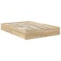 Preview: Aufbewahrungsbett Sonoma-Eiche 135 x 190 cm Holzwerkstoff