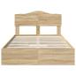 Preview: Aufbewahrungsbett Sonoma-Eiche 135 x 190 cm Holzwerkstoff