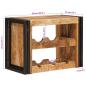 Preview: Weinregal Braun 100 x 45 x 33 cm Massives grobes Mangoholz