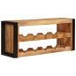 Preview: ARDEBO.de - Weinregal Braun 100 x 45 x 33 cm Massives grobes Mangoholz