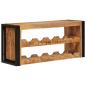Preview: Weinregal Braun 100 x 45 x 33 cm Massives grobes Mangoholz