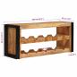 Preview: Weinregal Braun 100 x 45 x 33 cm Massives grobes Mangoholz