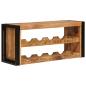 Preview: Weinregal Braun 100 x 45 x 33 cm Massives grobes Mangoholz