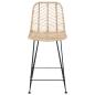 Preview: Barstuhl 2 pcs Natur 44,5 x 54,5 x 97,5 cm Rattan und Eisen