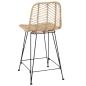 Preview: Barstuhl 2 pcs Natur 44,5 x 54,5 x 97,5 cm Rattan und Eisen