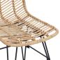 Preview: Barstuhl 2 pcs Natur 44,5 x 54,5 x 97,5 cm Rattan und Eisen