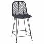Preview: Barstuhl 2 pcs Schwarz 44,5 x 54,5 x 97,5 cm Rattan und Eisen