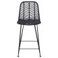 Preview: Barstuhl 2 pcs Schwarz 44,5 x 54,5 x 97,5 cm Rattan und Eisen