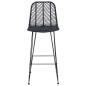Preview: Barstuhl 2 pcs Schwarz 44,5 x 53 x 111 cm Rattan und Eisen