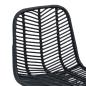 Preview: Barstuhl 2 pcs Schwarz 44,5 x 53 x 111 cm Rattan und Eisen