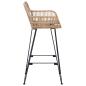 Preview: Barstuhl 2 pcs Natur 55 x 52 x 92 cm Rattan und Eisen