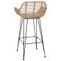 Preview: Barstuhl 2 pcs Natur 55 x 52 x 92 cm Rattan und Eisen